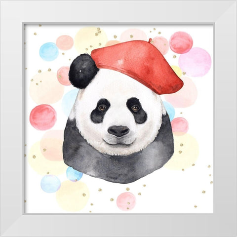ARTIST PANDA White Modern Wood Framed Art Print by Atelier B Art Studio