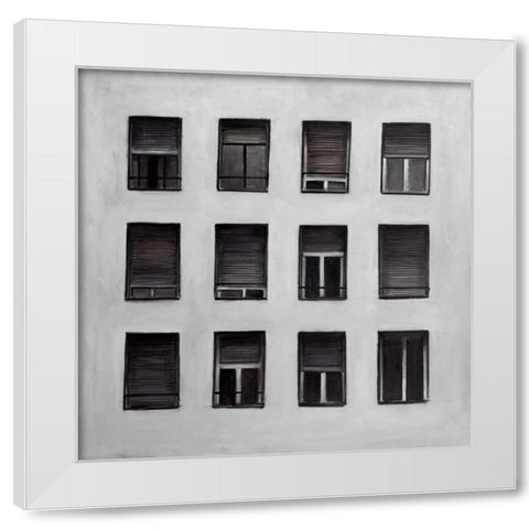 Windows White Modern Wood Framed Art Print by Atelier B Art Studio