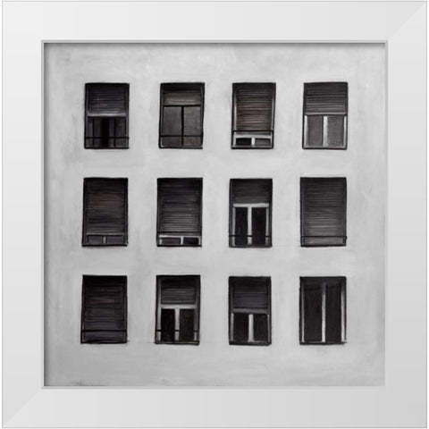 Windows White Modern Wood Framed Art Print by Atelier B Art Studio