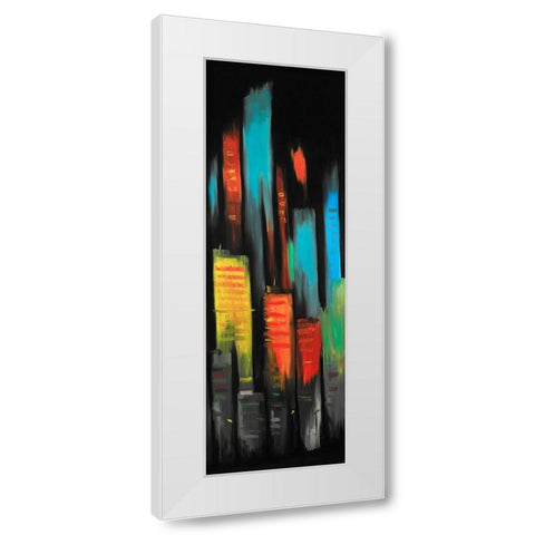 ABSTRACT TALL BUILDINGS White Modern Wood Framed Art Print by Atelier B Art Studio