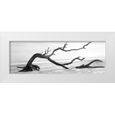 DEAD TREE IN THE MIDDLE OF WATER White Modern Wood Framed Art Print by Atelier B Art Studio