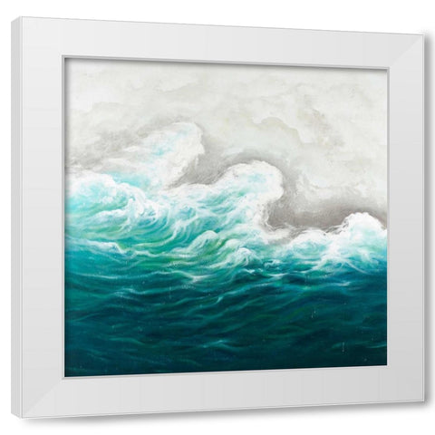 Seaside White Modern Wood Framed Art Print by Atelier B Art Studio