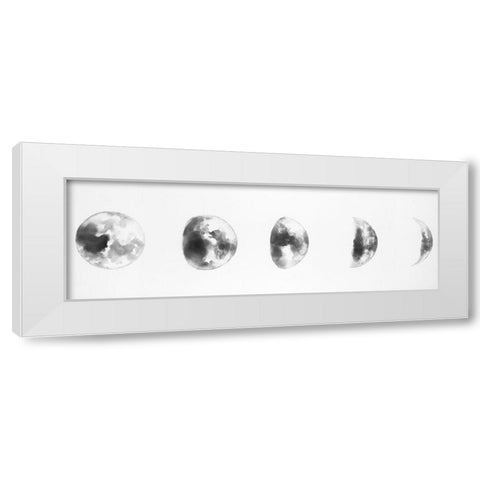 BLACK AND WHITE ECLIPSE White Modern Wood Framed Art Print by Atelier B Art Studio