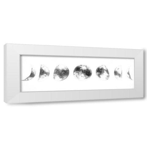 ECLIPSE IN SEVERAL PHASES White Modern Wood Framed Art Print by Atelier B Art Studio