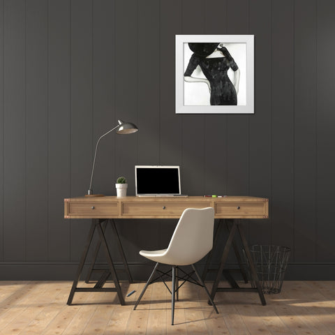 Beautiful Classic Woman White Modern Wood Framed Art Print by Atelier B Art Studio