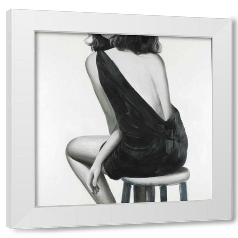 Pretty Woman White Modern Wood Framed Art Print by Atelier B Art Studio