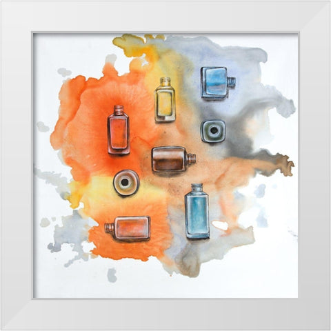 NAIL POLISH White Modern Wood Framed Art Print by Atelier B Art Studio