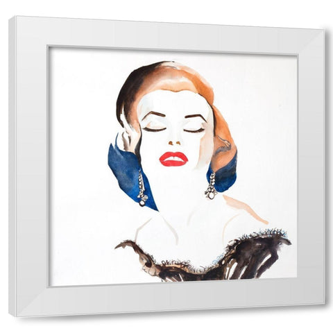 VINTAGE CHIC MARYLIN MONROE White Modern Wood Framed Art Print by Atelier B Art Studio