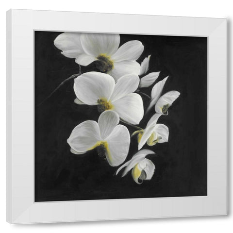 Beautiful Orchids White Modern Wood Framed Art Print by Atelier B Art Studio