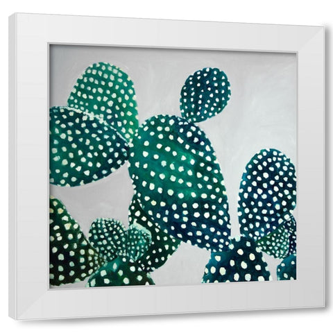 OPUNTIA CACTUS White Modern Wood Framed Art Print by Atelier B Art Studio