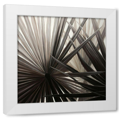 GRAYSCALE TROPICAL PLANTS White Modern Wood Framed Art Print by Atelier B Art Studio