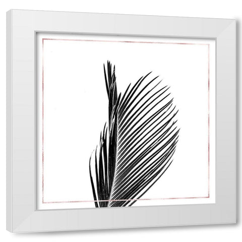 ARECA PALM WITH ROSE LINE White Modern Wood Framed Art Print by Atelier B Art Studio