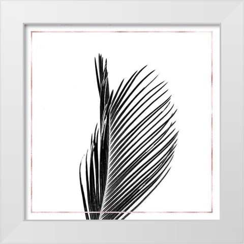 ARECA PALM WITH ROSE LINE White Modern Wood Framed Art Print by Atelier B Art Studio