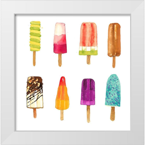 ICED LOLLIPOP White Modern Wood Framed Art Print by Atelier B Art Studio
