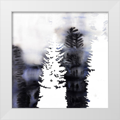 SILHOUETTES OF TREES White Modern Wood Framed Art Print by Atelier B Art Studio