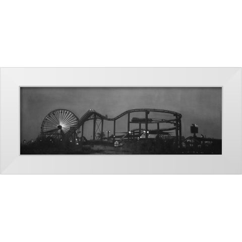 AMUSEMENT PARK White Modern Wood Framed Art Print by Atelier B Art Studio
