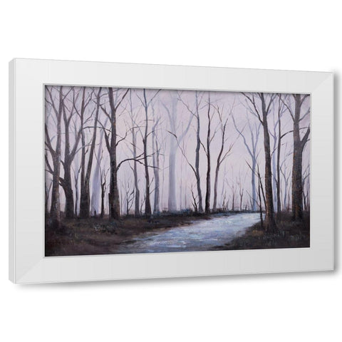 SAD FOREST White Modern Wood Framed Art Print by Atelier B Art Studio