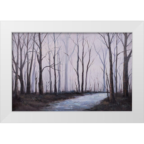 SAD FOREST White Modern Wood Framed Art Print by Atelier B Art Studio