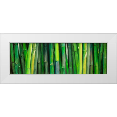 Bamboo Plant White Modern Wood Framed Art Print by Atelier B Art Studio