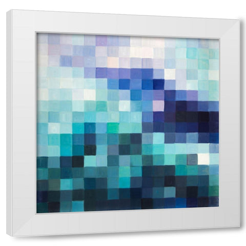 PIXELIZED LANDSCAPE White Modern Wood Framed Art Print by Atelier B Art Studio