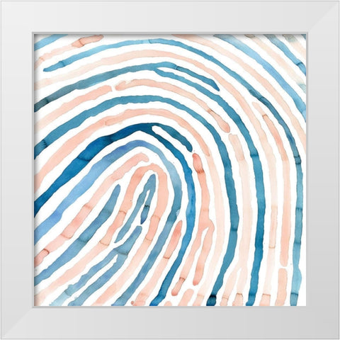 FINGERPRINT White Modern Wood Framed Art Print by Atelier B Art Studio