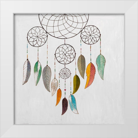 DREAMCATCHER White Modern Wood Framed Art Print by Atelier B Art Studio
