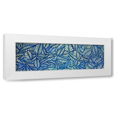 Leaf Patterns White Modern Wood Framed Art Print by Atelier B Art Studio