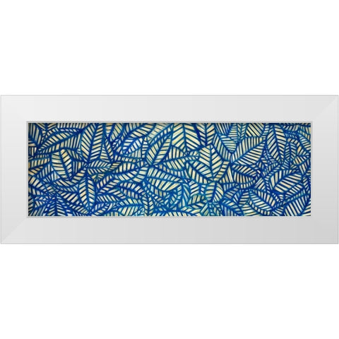 Leaf Patterns White Modern Wood Framed Art Print by Atelier B Art Studio