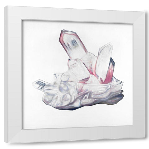 Clear Quartz Cristal White Modern Wood Framed Art Print by Atelier B Art Studio