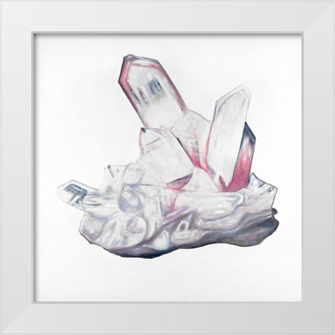 Clear Quartz Cristal White Modern Wood Framed Art Print by Atelier B Art Studio