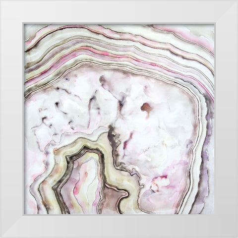 AGATE White Modern Wood Framed Art Print by Atelier B Art Studio