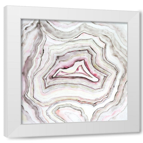 GEODE White Modern Wood Framed Art Print by Atelier B Art Studio