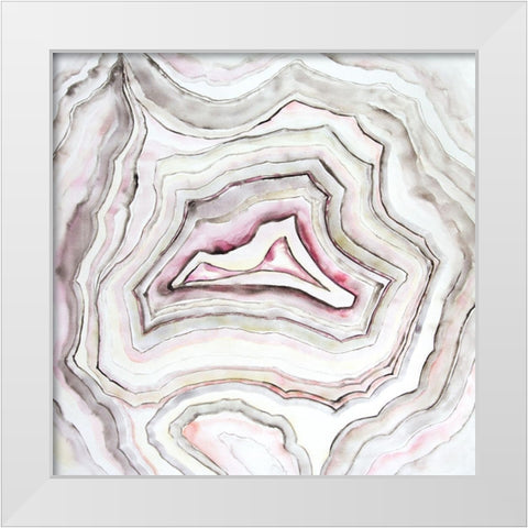 GEODE White Modern Wood Framed Art Print by Atelier B Art Studio