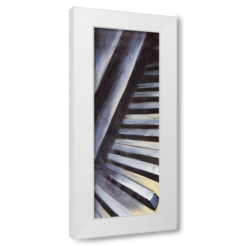 PIANO KEYS White Modern Wood Framed Art Print by Atelier B Art Studio