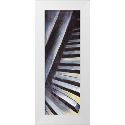 PIANO KEYS White Modern Wood Framed Art Print by Atelier B Art Studio