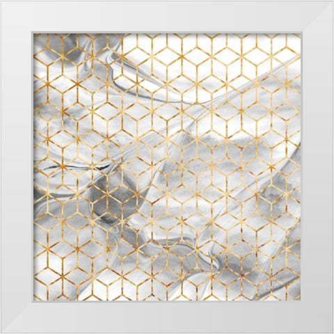 SYMMETRY White Modern Wood Framed Art Print by Atelier B Art Studio