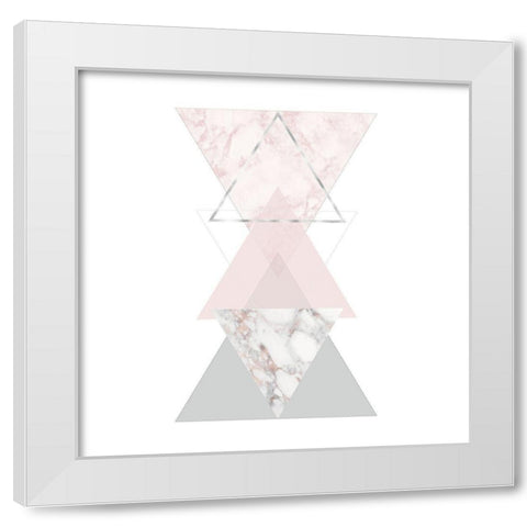 GEOMETRIC ART White Modern Wood Framed Art Print by Atelier B Art Studio
