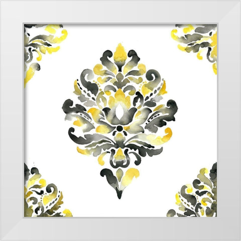BAROQUE ORNAMENT White Modern Wood Framed Art Print by Atelier B Art Studio