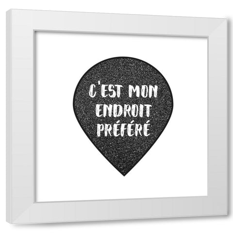 ITS MY FAVORITE SPOT White Modern Wood Framed Art Print by Atelier B Art Studio