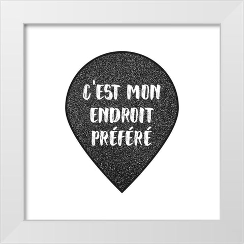 ITS MY FAVORITE SPOT White Modern Wood Framed Art Print by Atelier B Art Studio