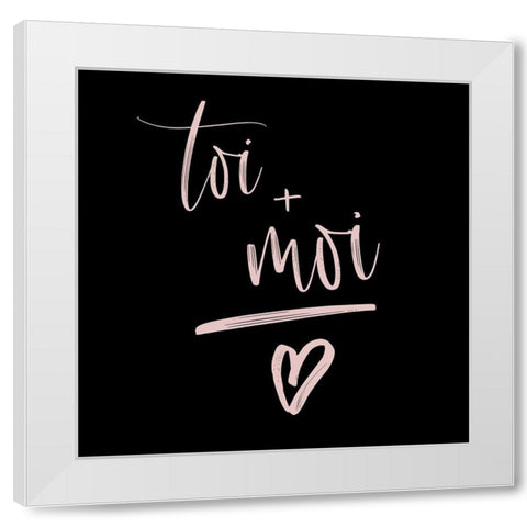 YOU + ME White Modern Wood Framed Art Print by Atelier B Art Studio