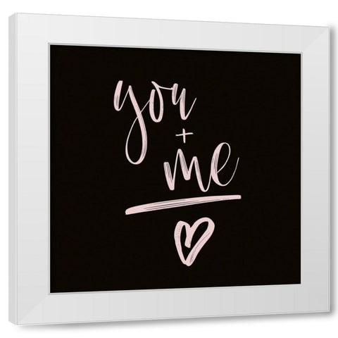 YOU + ME White Modern Wood Framed Art Print by Atelier B Art Studio