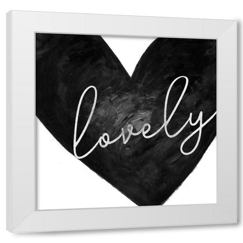LOVELY White Modern Wood Framed Art Print by Atelier B Art Studio