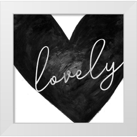 LOVELY White Modern Wood Framed Art Print by Atelier B Art Studio