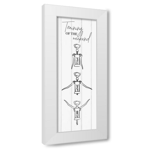 TRAINING OF THE WEEKEND White Modern Wood Framed Art Print by Atelier B Art Studio