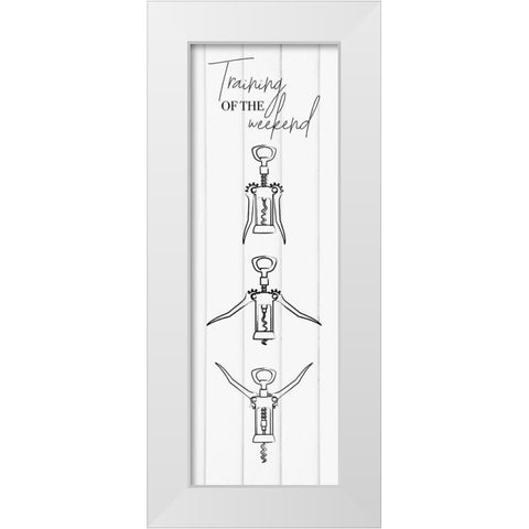 TRAINING OF THE WEEKEND White Modern Wood Framed Art Print by Atelier B Art Studio