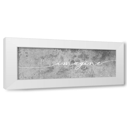 IMAGINE White Modern Wood Framed Art Print by Atelier B Art Studio