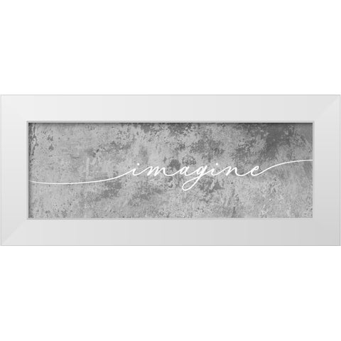 IMAGINE White Modern Wood Framed Art Print by Atelier B Art Studio