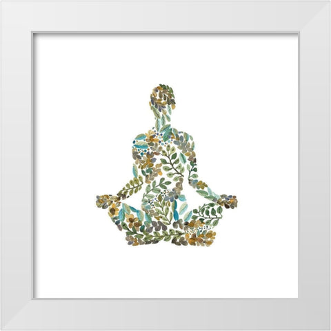 ZEN ATTITUDE White Modern Wood Framed Art Print by Atelier B Art Studio