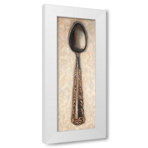 Vintage Spoon White Modern Wood Framed Art Print by Atelier B Art Studio